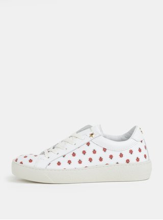 Bílé dámské kožené vzorované tenisky Tommy Hilfiger