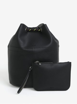 Geanta-sac neagra din imitatie de piele 2 in 1 Nalí
