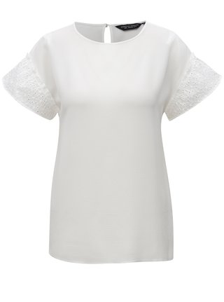 Bílá halenka s krátkým rukávem Dorothy Perkins