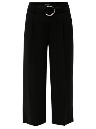 Černé culottes s páskem Dorothy Perkins Tall