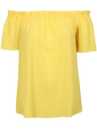 Žlutá halenka se spadlými rameny Dorothy Perkins Curve