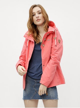 Růžová dámská bunda s kapucí Ragwear Lynx