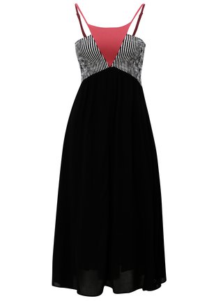 Rochie neagra cu top in dungi SKFK Udara