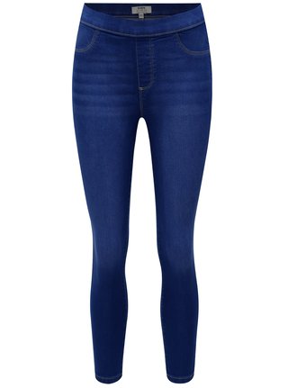Modré zkrácené jeggings Dorothy Perkins Eden