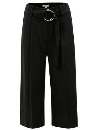 Černé culottes s vysokým pasem Dorothy Perkins Petite
