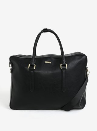 Geanta neagra pentru calatorii din imitatie de piele Bobby Black