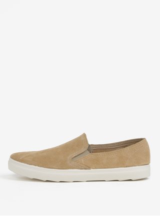 Pantofi slip-on bej din piele intoarsa OJJU
