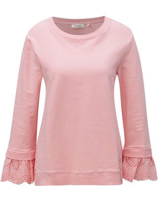Bluza sport roz deschis cu model brodat Rich & Royal