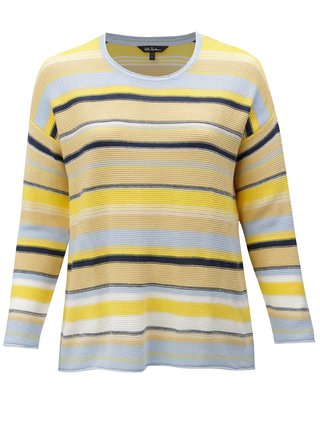 Pulover albastru-galben in fungi Ulla Popken