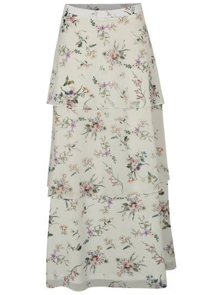 Bílá květovaná maxi sukně Dorothy Perkins