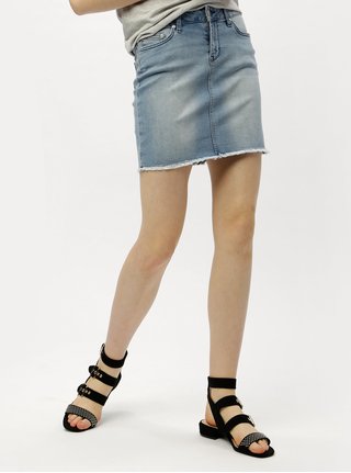 Fusta albastru deschis din denim ONLY Pearl
