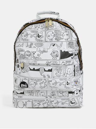 Rucsac impermeabil negru-alb cu print Mi-Pac Gold Vintage Strips