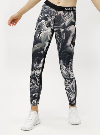 Černé vzorované dámské legíny Nike