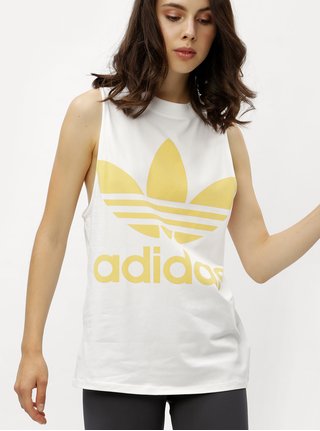 Bílé dámské tílko s potiskem adidas Originals