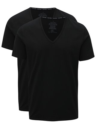Set de 2 tricouri negre basic slim fit Calvin Klein