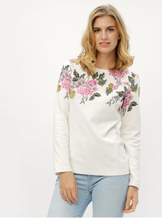 Tricou crem cu model floral Tom Joule Harbour