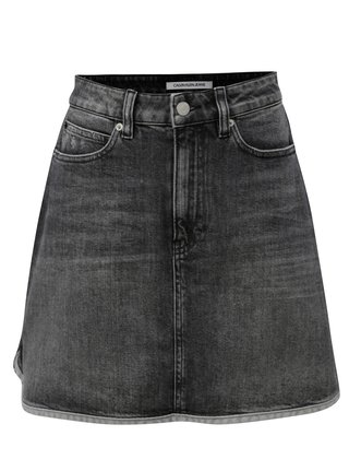 Šedá džínová minisukně Calvin Klein Jeans