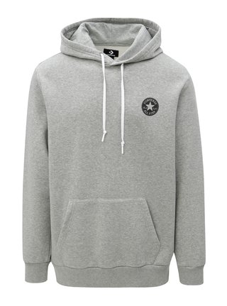 Hanorac barbatesc gri melanj Converse Chuck Patch Graphic Pullover Hoodie