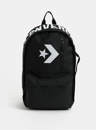 Čierny vodovzdorný batoh s potlačou Converse Street 22 Backpack