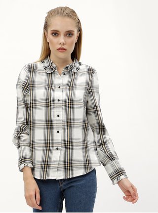 Bílá kostkovaná košile VERO MODA Ketch