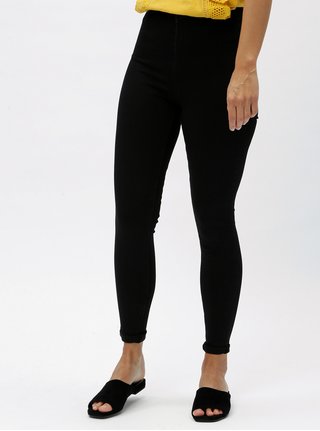 Černé skinny džíny s vysokým pasem Dorothy Perkins