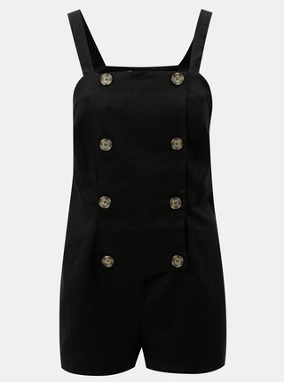 Salopeta scurta neagra cu nasturi Miss Selfridge Petites