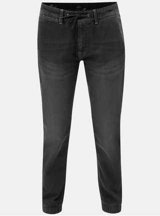 Černé pánské kalhoty s elastickým pasem Pepe Jeans
