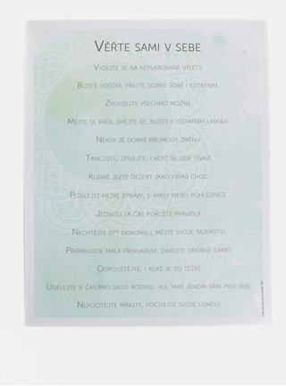 Modrý plakát HEZKÝ SVĚT Mandala