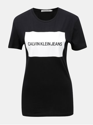 Černé dámské tričko s potiskem Calvin Klein Jeans