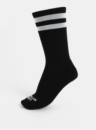 Čierne unisex ponožky s pruhmi American socks II.