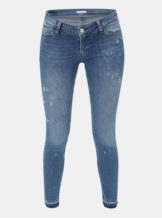 Blugi albastri super skinny din denim cu talie joasa Rich & Royal