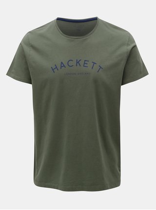 Kaki classic fit tričko Hackett London