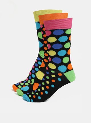 Sada tří unisex vzorovaných ponožek v černé barvě Oddsocks Jack