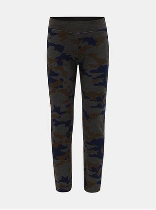 Sivé maskáčové chlapčenské tepláky Blue Seven