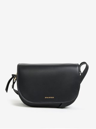 Tmavomodrá malá kožená crossbody kabelka Royal RepubliQ Raf Curve