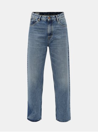 Blugi de dama albastri mom din denim cu talie inalta Kings of Indigo