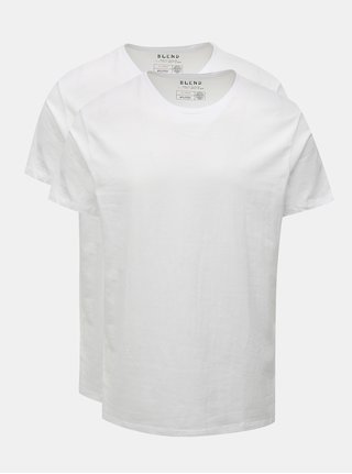 Set de 2 tricouri basic albe slim fit Blend