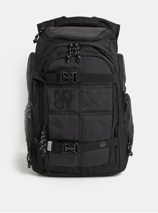 Rucsac negru-gri cu broderie Nugget 28 l
