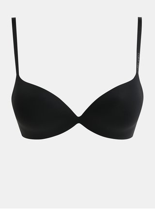 Černá hladká push up podprsenka Calvin Klein