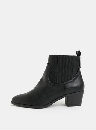 Černé chelsea boty na podpatku Dorothy Perkins Macqueen