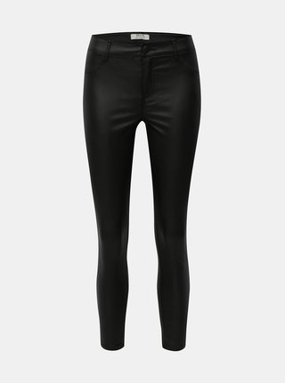 Pantaloni negri skinny din piele Dorothy Perkins Petite