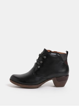 Černé kožené kotníkové boty Pikolinos Black