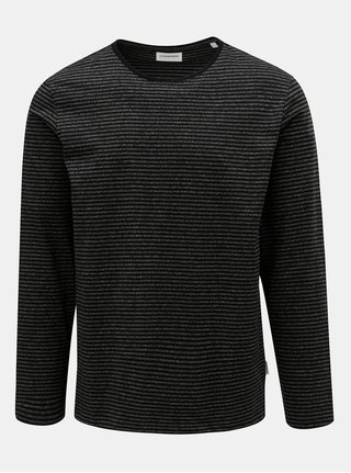 Tricou gri-negru melanj in dungi Lindbergh