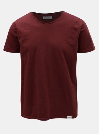 Vínové basic tričko s krátkým rukávem Shine Original