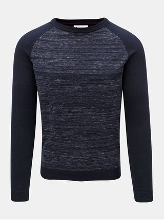 Tmavomodrý melírovaný sveter Jack & Jones Montana