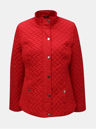 Červená tenká prešívaná bunda M&Co