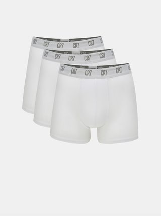 Set de 3 perechi de boxeri albi CR7