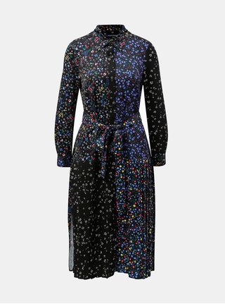 Rochie tunica albastru-negru cu model French Connection
