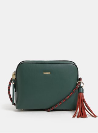 Tmavě zelená crossbody kabelka se střapcem Gionni Rosemarin