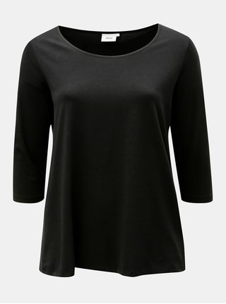 Tricou negru cu maneci lungi Zizzi